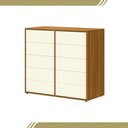 Ver imagem 2 de Cômoda para Quarto com 10 Gavetas Melinda Marrom/Freijó/Off White