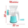 Moedor Multifuncional de Carne e Alimentos Manual Verde Turquesa - 2