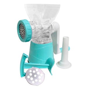 Moedor Multifuncional de Carne e Alimentos Manual Verde Turquesa