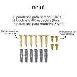 Dois Suportes para Prateleira 20cm Invisível Mão Francesa Aço Reforçaddo Alta Resistência Moderno - 9