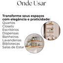 Ver mais imagens de Dois Suportes para Prateleira 20cm Invisível Mão Francesa Aço Reforçaddo Alta Resistência Moderno