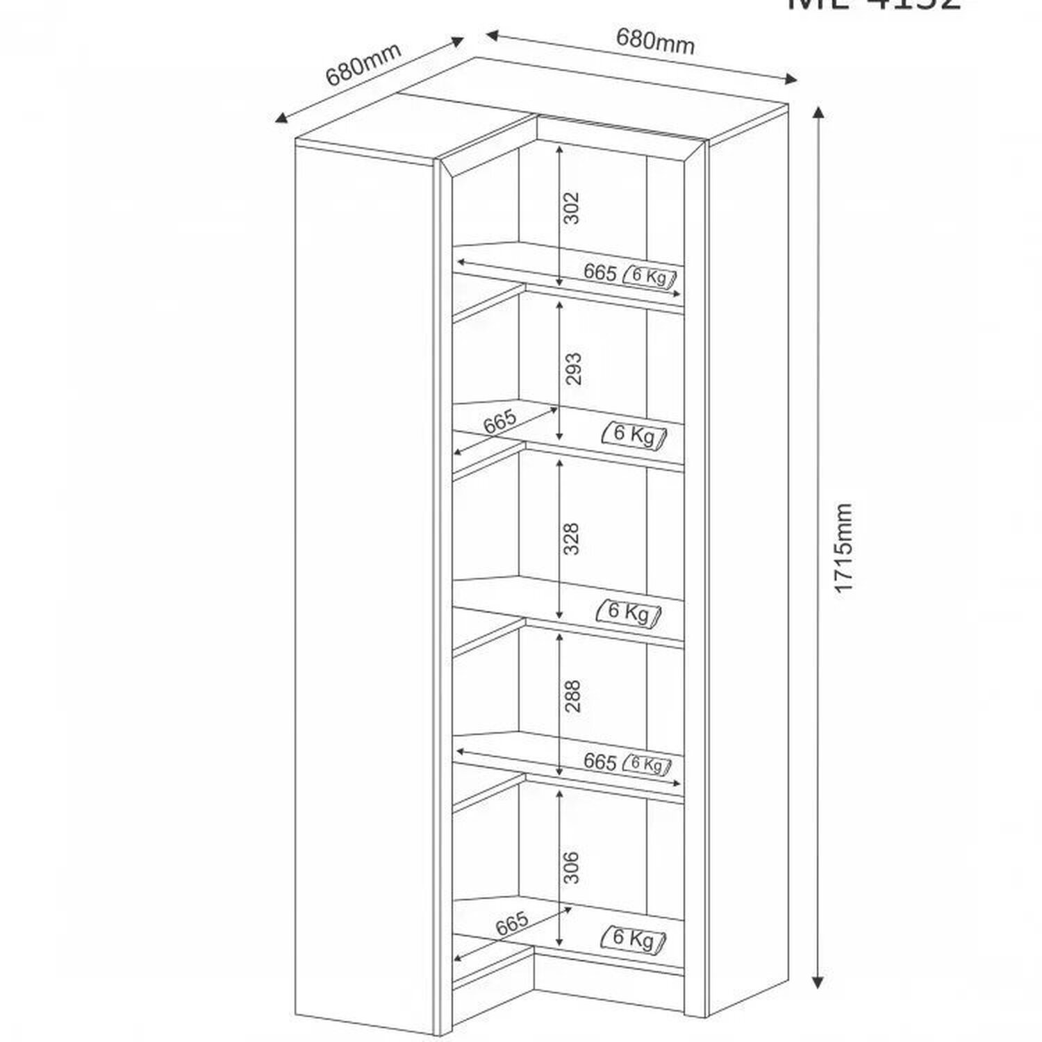 Kit 4 Armários Multiuso de Escritório com 6 Portas - 5