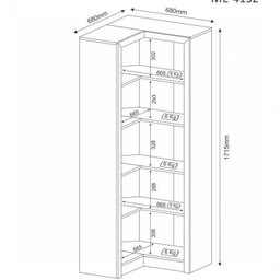 Kit 4 Armários Multiuso de Escritório com 6 Portas - 5