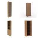 Ver imagem 2 de Kit 4 Armários Multiuso de Escritório com 6 Portas Marrom/Amendoa