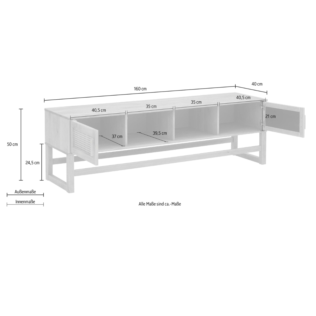 Rack para Tv com Portas de Palhinha Indiana | Coleção Acapulco - 5