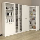 Ver imagem 1 de Kit 4 Armários Multiuso de Escritório com 6 Portas Branco