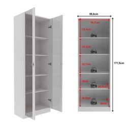 Kit 4 Armários Multiuso de Escritório com 6 Portas - 17