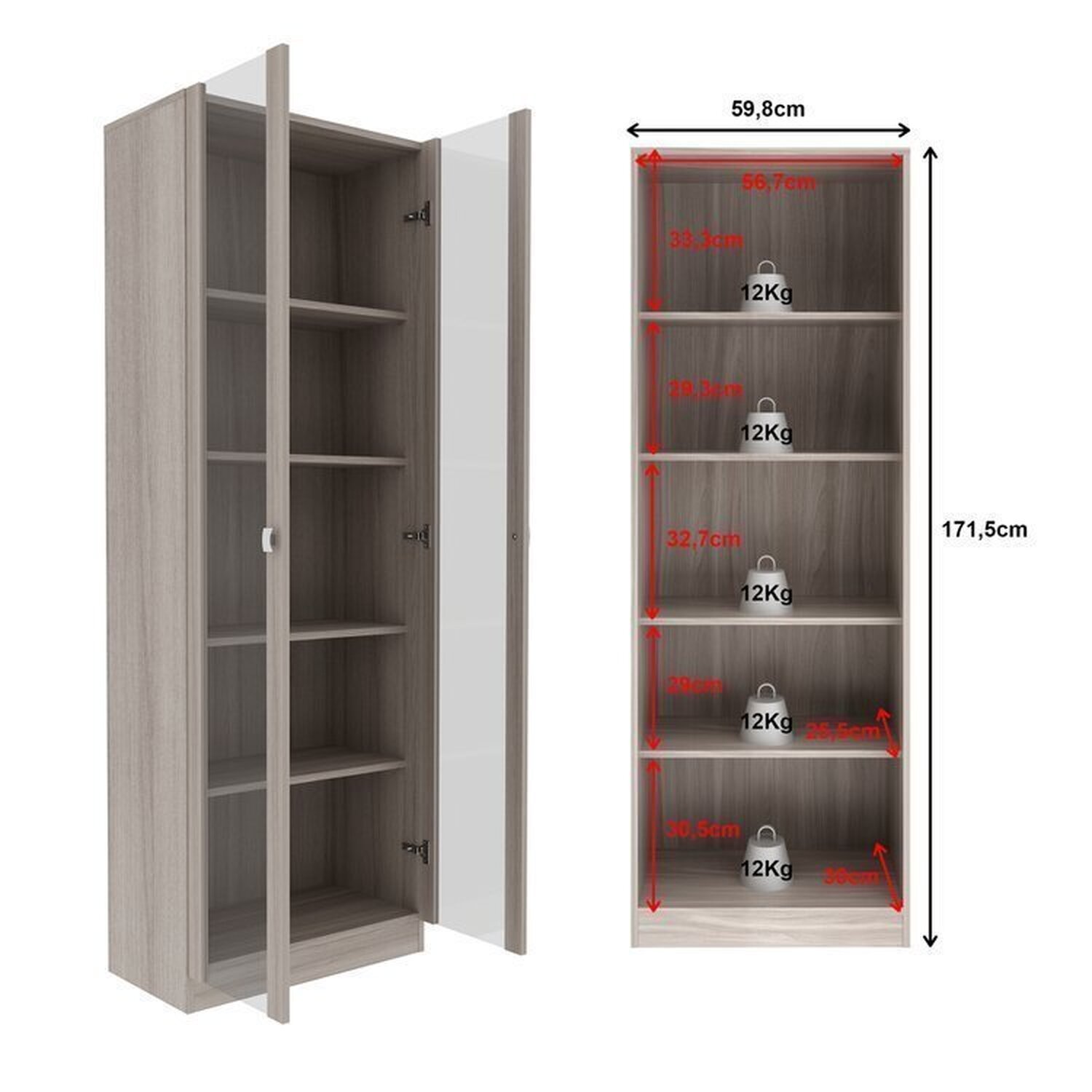 Kit 4 Armários Multiuso de Escritório com 6 Portas - 15