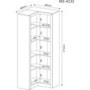 Ver imagem 3 de Kit 4 Armários Multiuso de Escritório com 6 Portas Marrom/Nogal