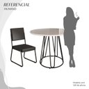 Ver imagem 5 de Conjunto Sala de Jantar Mesa Redonda 100cm Base Omega Tampo MDF Laca com Vidro Napoli Preto