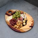 Ver imagem 5 de Tábua de Frios Gourmet em Madeira Marchetada para Mesa-Posta
