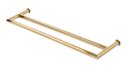 Ver imagem 2 de Toalheiro de Banho Banheiro Duplo 60cm em Aço Inox Dourado Linha Tessália Stainless