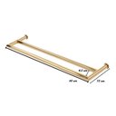 Ver imagem 6 de Toalheiro de Banho Banheiro Duplo 60cm em Aço Inox Dourado Linha Tessália Stainless