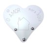 Porta Chaves de Parede Coração Médio - o Amor Mora Aqui - 3