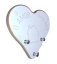 Ver imagem 2 de Porta Chaves de Parede Coração Médio - o Amor Mora Aqui