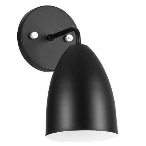 Arandela Aluminio Cone Sadan Preto 23x25cm