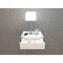 Ver imagem 4 de Mesa de Cabeceira 30cm Branco Off White com Gaveta e sem Pés