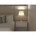 Ver imagem 2 de Mesa de Cabeceira 30cm Branco Off White com Gaveta e sem Pés