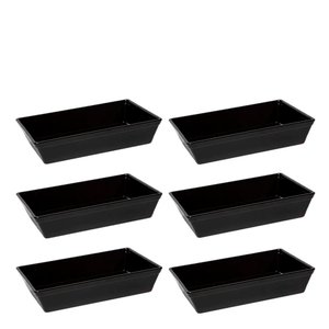 Conjunto de Travessa Stillo 5l 6 Peças Preto em Polipropileno Linha Tropical Vem