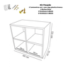 Biblioteca Cubo Aéreo em Mdf Natural [f031] - 7