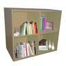 Biblioteca Cubo Aéreo em Mdf Natural [f031] - 5