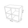 Biblioteca Cubo Aéreo em Mdf Natural [f031] - 2