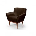 Ver imagem 1 de Cadeira Poltrona Yasmin Veludo Decorativa Império Estofados Marrom