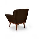 Ver imagem 3 de Cadeira Poltrona Yasmin Veludo Decorativa Império Estofados Marrom