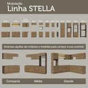 Ver imagem 4 de Balcão de Canto Stella 1 Porta MDP 94cm Rustic Madesa com Puxador Slim em Alumínio