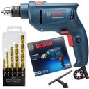 Ver imagem 1 de Furadeira Industrial de Impacto 3/8 POL c/ Reversão 450W GSB 450 RE BOSCH + Kit Brocas Aço Rápido