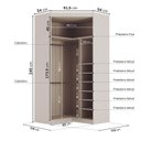 Ver imagem 4 de Guarda Roupa de Canto Planejado Portas em Corino Hera CabeCasa MadeiraOriginals Off White