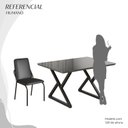 Ver imagem 5 de Conjunto Sala de Jantar Mesa 120x90cm Base Império Tampo Mdf Laca com Vidro Malibu