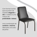 Ver imagem 7 de Conjunto Sala de Jantar Mesa 120x90cm Base Império Tampo MDF Laca com Vidro Malibu Preto