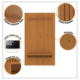 Painel Ripado para Tv até 55 Polegadas Intense 139cm - 7