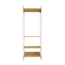 Ver imagem 3 de Closet Modulado Estilo Industrial Solteiro Loft Canela Cabideiro Ferro Branco