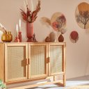 Ver imagem 1 de Aparador Buffet de Madeira com 3 Portas com Palhinha / Coleção Acapulco