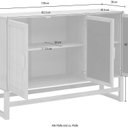 Ver imagem 5 de Aparador Buffet de Madeira com 3 Portas com Palhinha/Coleção Acapulco Marrom/Cera