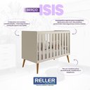 Ver imagem 3 de Kit Gêmeos Berço Americano Isis Areia - Reller Móveis