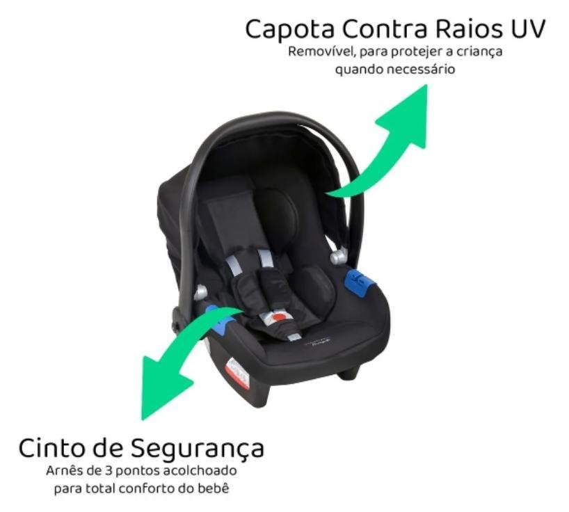 Conjunto Carrinho e Bebê Conforto Travel S Riok Burigotto - 4