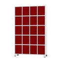 Ver imagem 1 de Armário Roupeiro de Aço para Vestiário 20 Portas Locker Vermelho com Chave
