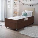 Ver imagem 2 de Cama Box Solteiro + Colchão D33 One Face - Suede Marrom