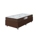Ver imagem 1 de Cama Box Solteiro + Colchão D33 One Face - Suede Marrom