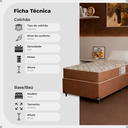 Ver imagem 2 de Cama Box Solteiro + Colchão D33 One Face - Suede Marrom
