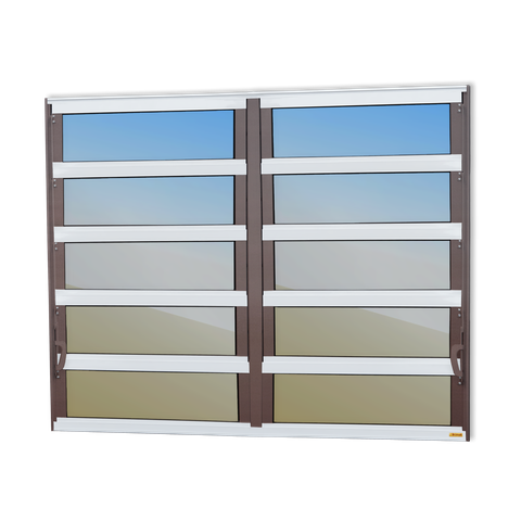 Basculante Alumínio 2 SEÇÕES100 X 200 Elite V.Refl.Mix Corten Brimak