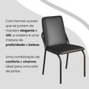 Ver imagem 7 de Conjunto Sala de Jantar Mesa 160x90cm Base Império Tampo MDF Malibu Preto