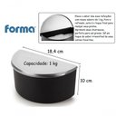 Ver imagem 4 de Saleiro de Mesa Cozinha Grande 1 Kg Tampa Inox Corpo Preto