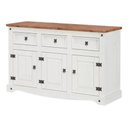 Ver imagem 1 de Balcão Branco 3 Portas 3 Gavetas Madeira Maciça:branco