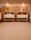 Ver imagem 5 de Conjunto 2 Mesas de Cabeceira Apoio Criado Modular Niara Pés Cor:Off-White