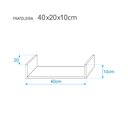 Ver imagem 3 de Kit 3 Prateleiras U 40 x 20cm azul Suporte Invisível