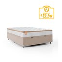 Ver imagem 7 de Cama Box Baú Casal Colchão Molas Ensacadas Real 138x188x68cm Branco / Bege - Suporta até 130Kg